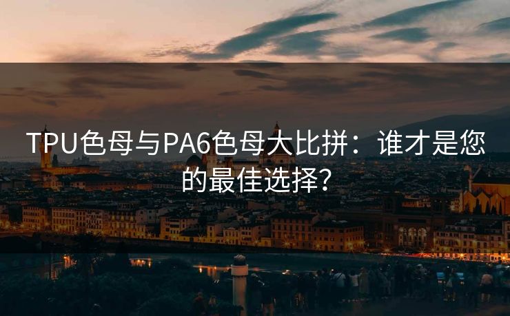 TPU色母与PA6色母大比拼：谁才是您的最佳选择？