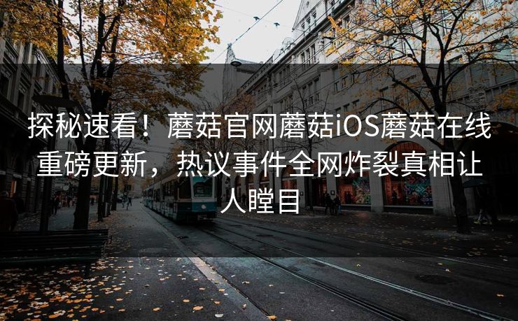 探秘速看！蘑菇官网蘑菇iOS蘑菇在线重磅更新，热议事件全网炸裂真相让人瞠目